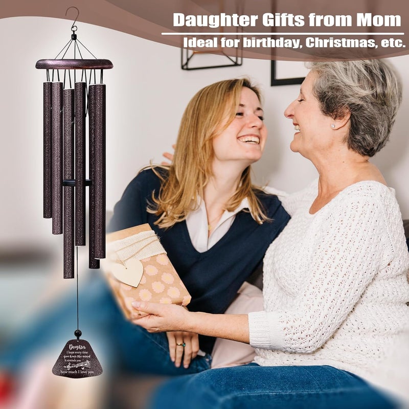 Yesruby Daughter Gifts from Mom Dad, Daughters Birthday Gifts, Daughter 32” Wind Chimes for Birthday Graduation Christmas Valentines Mothers Day - Image 2